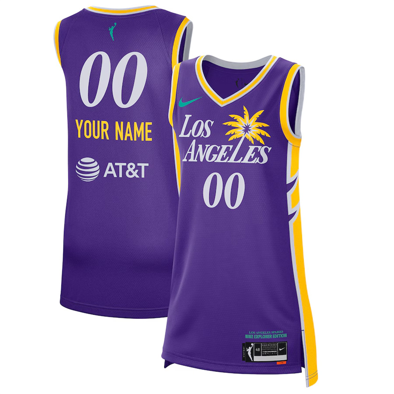 Women's Los Angeles Sparks Active Player Custom Purple Stitched Basketball Jersey